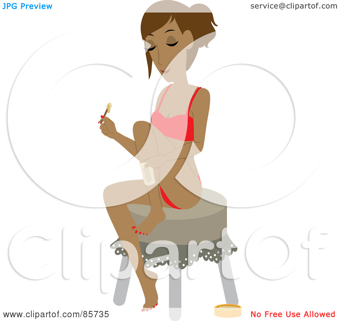 Royalty Free  Rf  Clipart Illustration Of A Hispanic Woman Sitting On