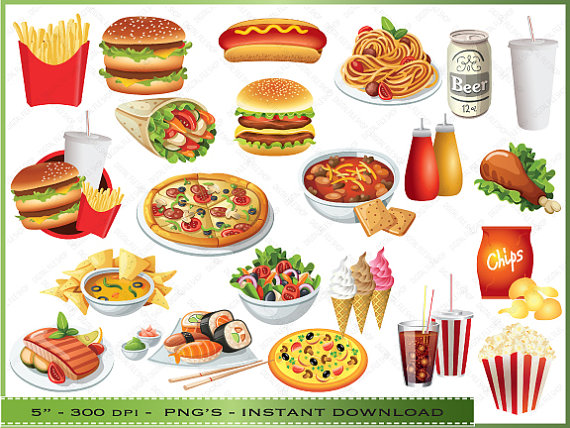Food Clipart   Fast Food Clip Art Images   For Scrapbooking   Personal