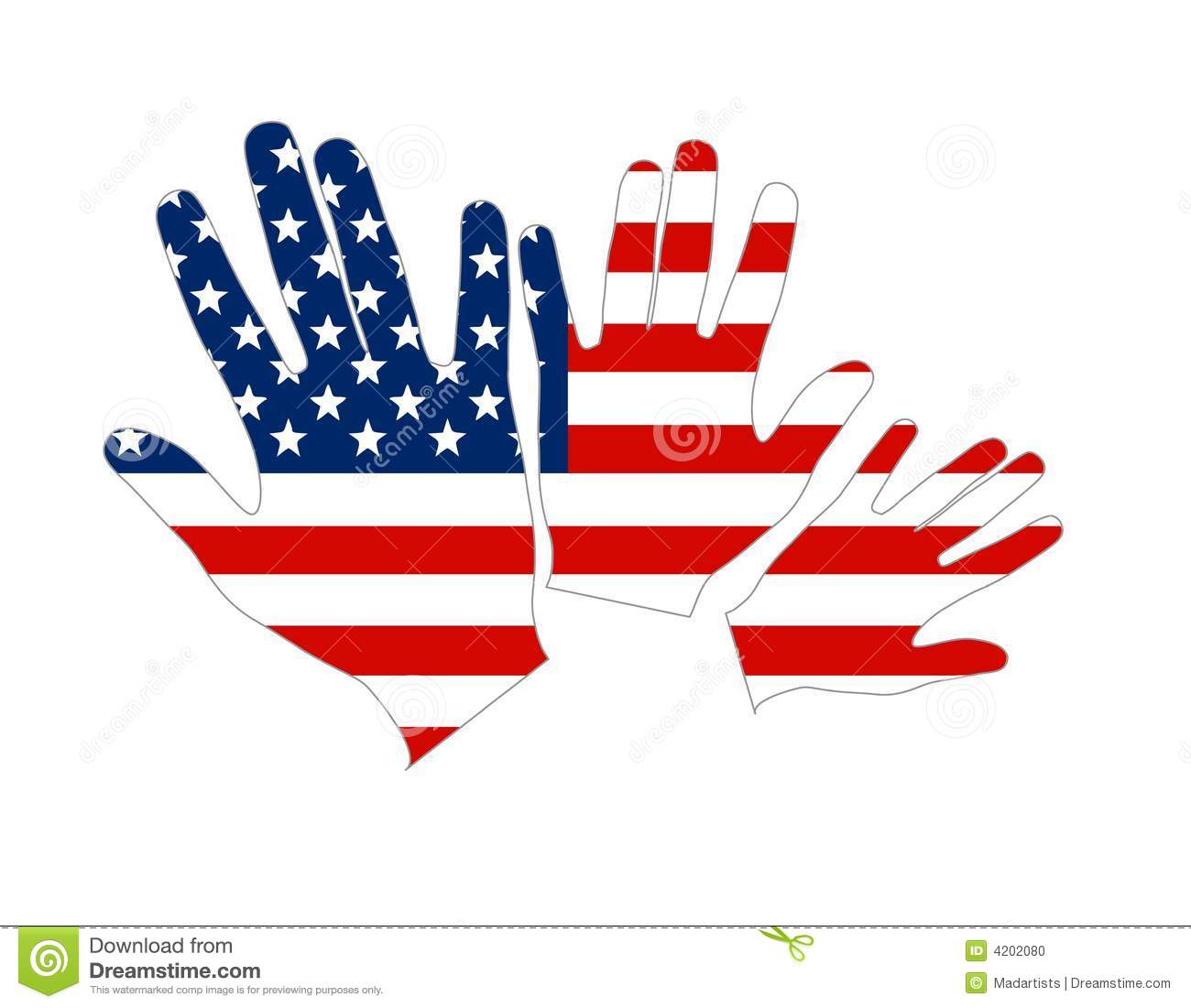 American Citizenship Clipart Hands Of America Us Flag