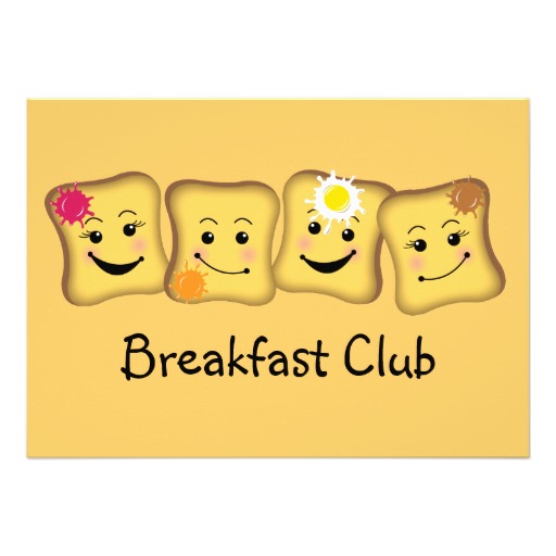 Cute Cartoon Toast Kids Breakfast Club Invitation 5 X 7 Invitation