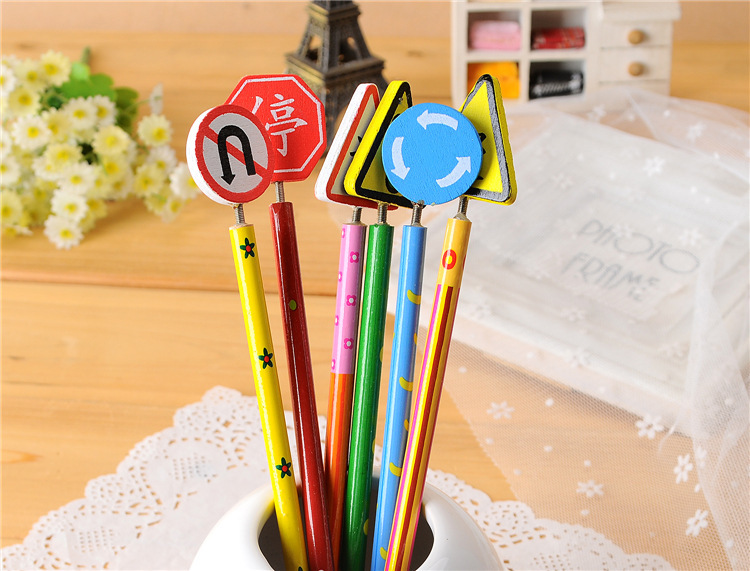 Colorful Pencils Student Stationery Black Pencils Office School Kid