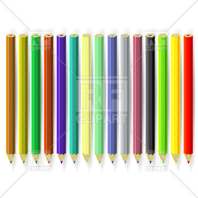 Of Colorful Pencils 94749 Download Royalty Free Vector Clipart  Eps