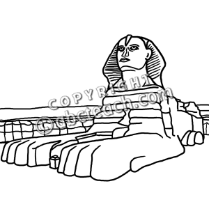 Clip Art  Great Sphinx B W   Preview 1