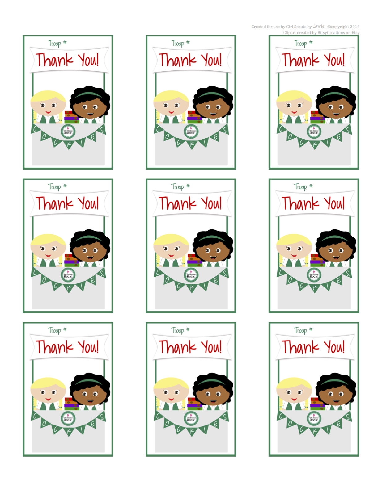 Girl Scout Junior Clipart Here Are Some Free Printable Thank You Cards