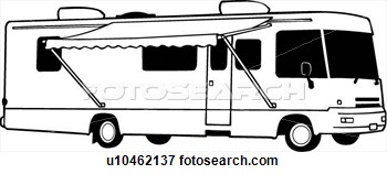 Motorhome Recreation Recreational Rv View Large Clip Art Graphic