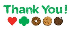 Printable Girl Scout Cookie Thank You Cards   Cookie Information For