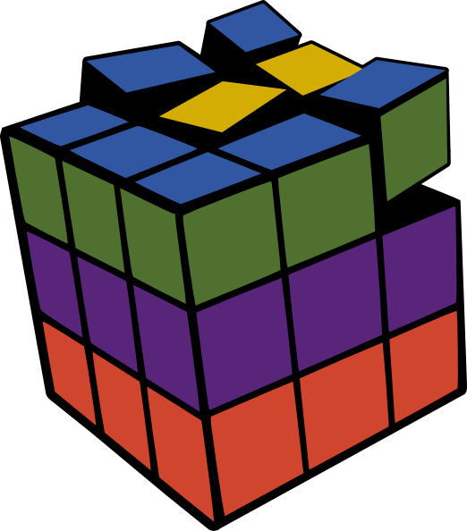 Rubiks Cube 3d Colored Clip Art At Clker Com   Vector Clip Art Online
