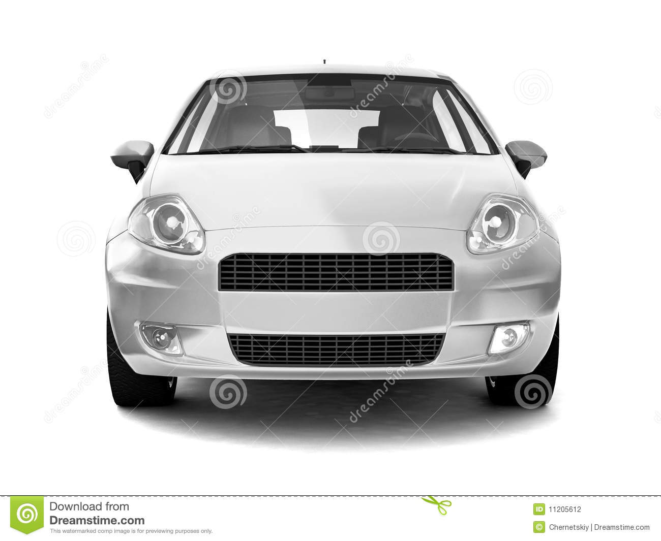 Silver Car Clipart Compact Silver Car Front View