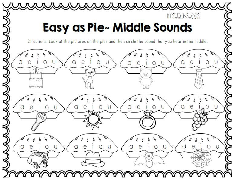 This Sheet Has Students Listening For The Middle Vowel  Students Look