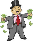 Clipart Of Rich Business Man With Money K9190613   Search Clip Art