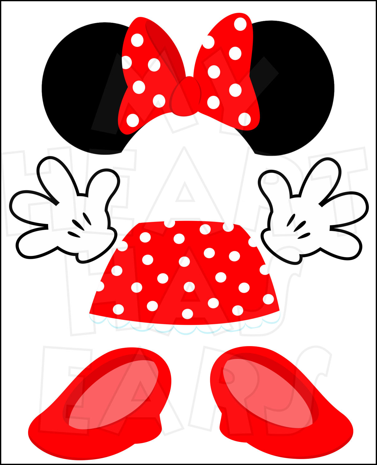 Minnie Mouse Ears Clip Art