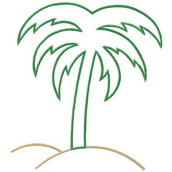 Outlines Embroidery Design  Palm Tree Outline From Gunold