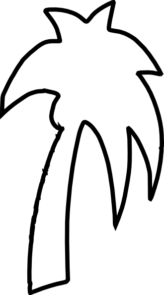 Palm Tree Outline Clip Art At Clker Com   Vector Clip Art Online