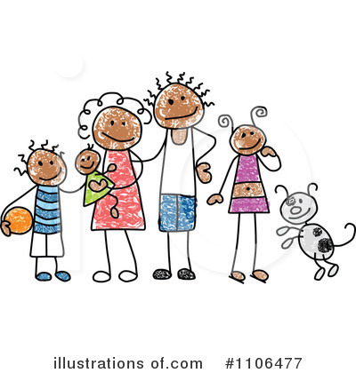 Family Clipart  1106477   Illustration By C Charley Franzwa