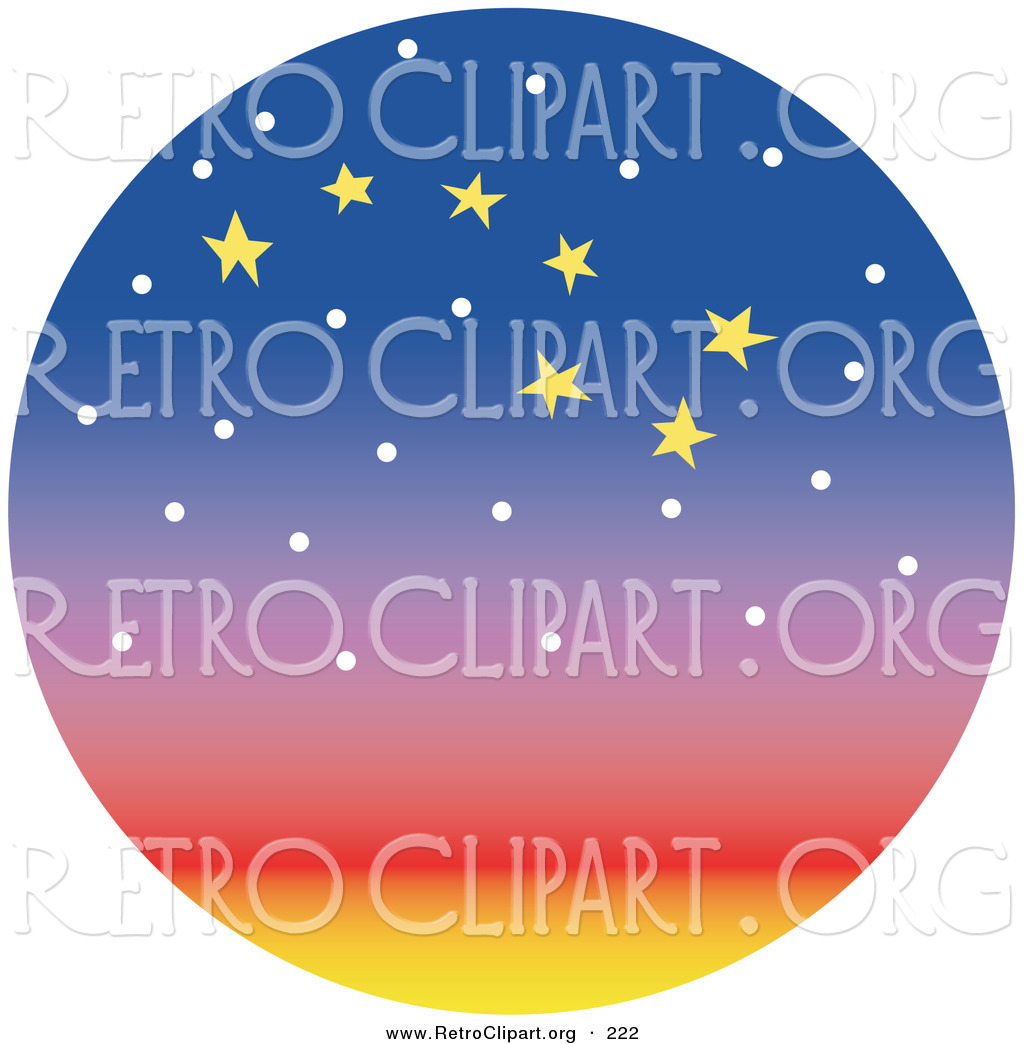 Larger Preview  Retro Clipart Of Glowing Stars Forming The Shape Of