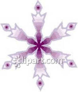 Jagged Purple Snowflake   Royalty Free Clipart Picture