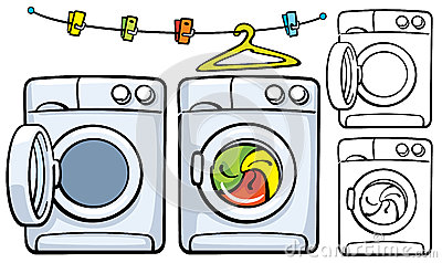 Washing Machine And Dryer Clipart Clothesline Clothespins Washer