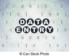 Data Concept  Data Entry On Digital Paper Background   Data