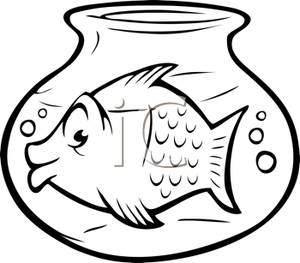 Goldfish Clipart Black And White Goldfish In A Bowl Royalty Free