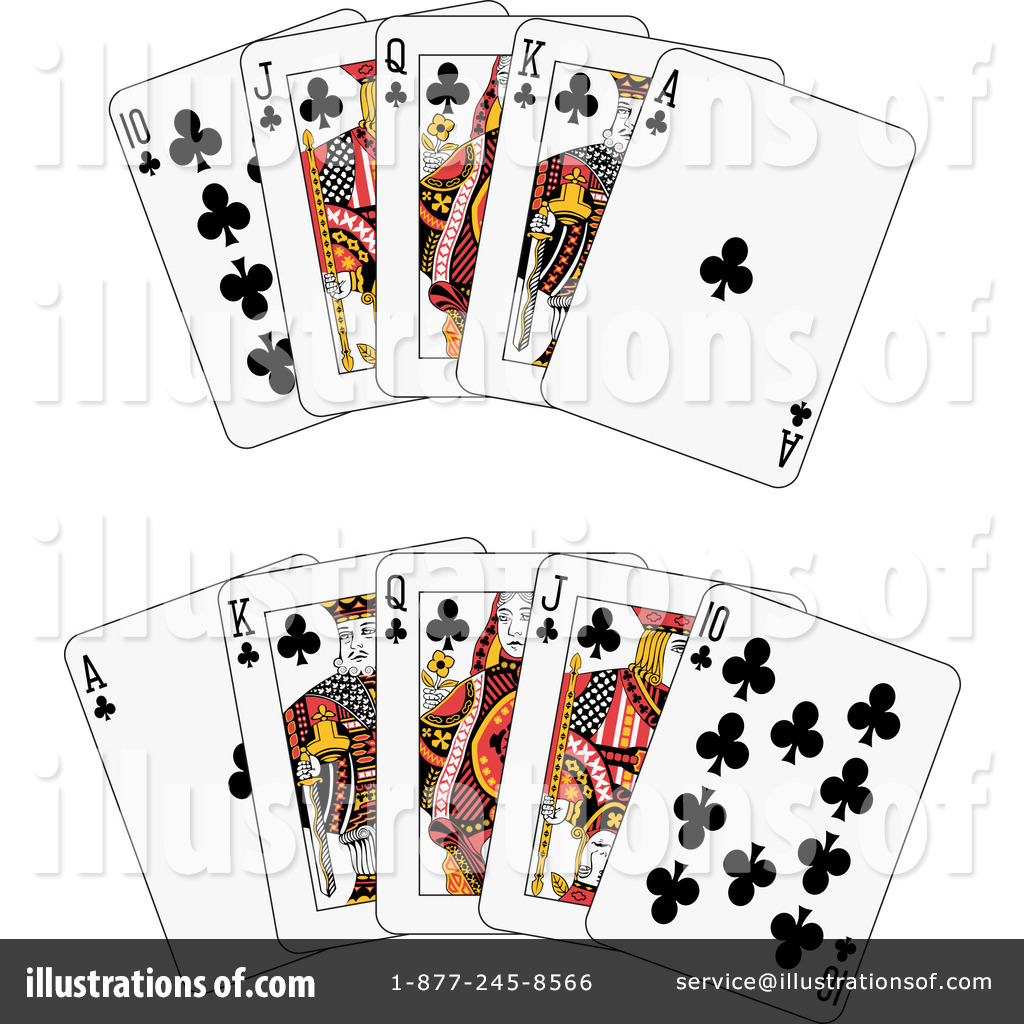 Royalty Free  Rf  Playing Cards Clipart Illustration By Frisko   Stock