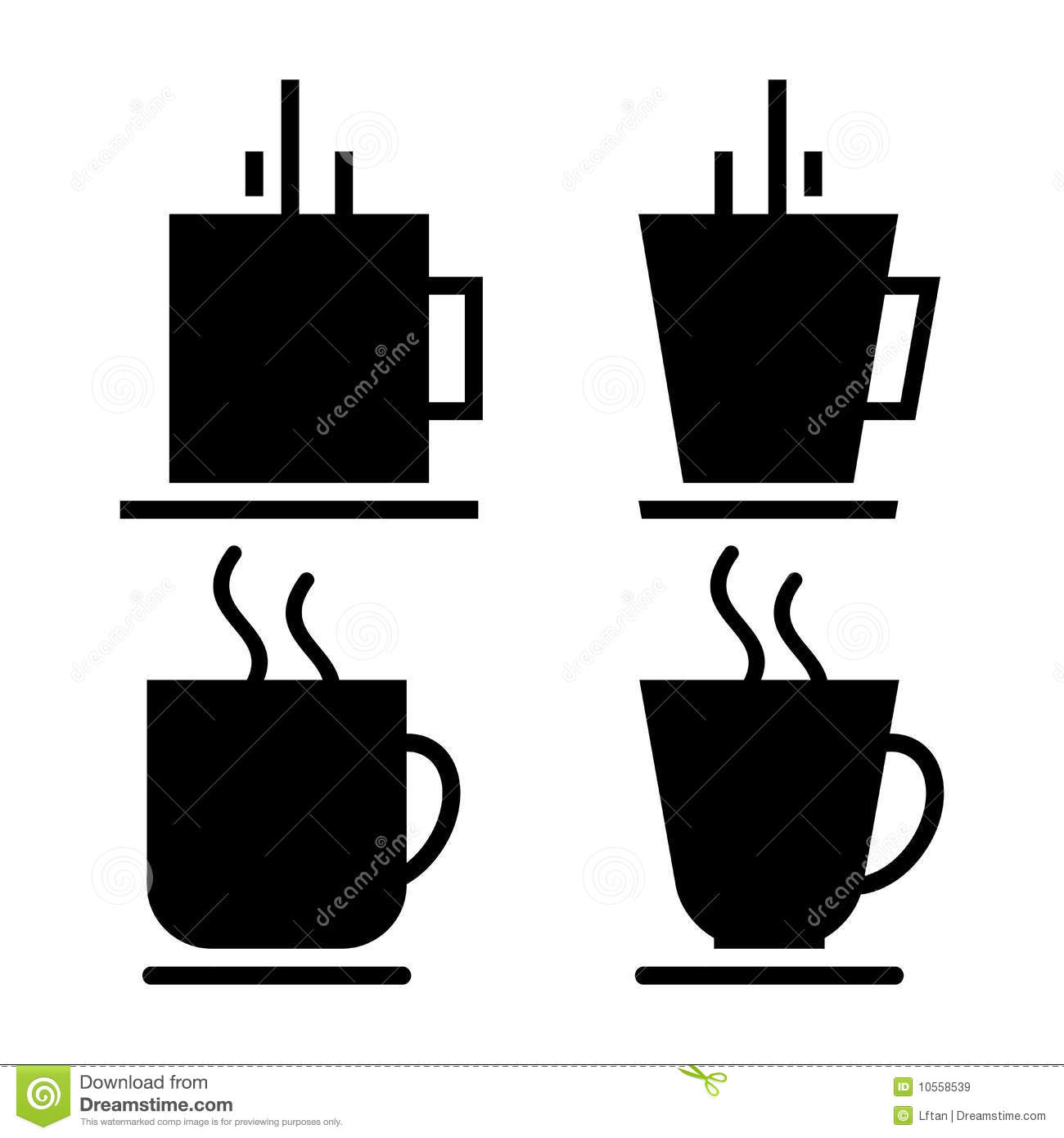 Coffee Cups Royalty Free Stock Images   Image  10558539