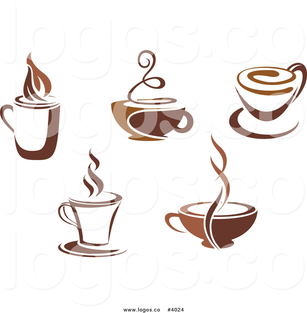 Logo Java Hot Coffee Bean Cup