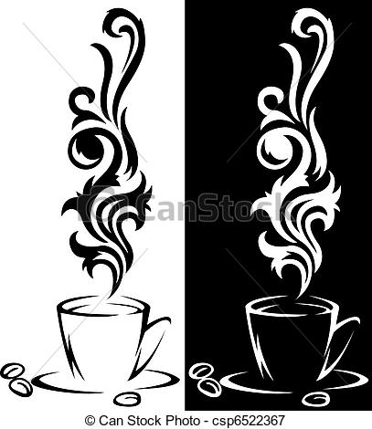 Vector   Two Cups Of Coffee   Stock Illustration Royalty Free