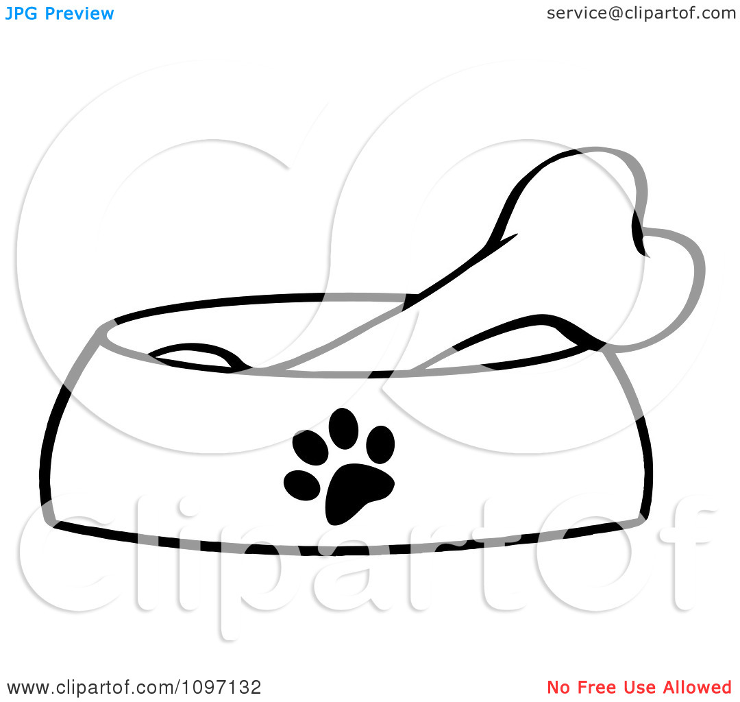 Bowl Clipart Dog Bowl With Bone Clipartclipart Bone In A Red Dog Bowl