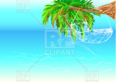 Hammock On Palm Tree 76128 Download Royalty Free Vector Clipart  Eps