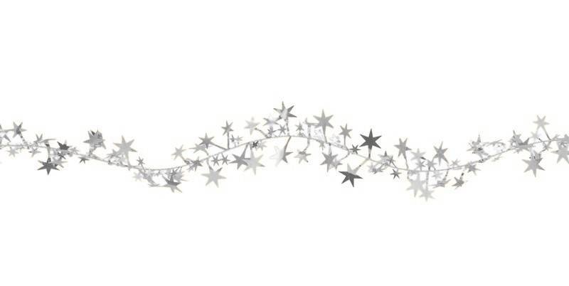 Silver Star Wire Garland Holographic Silver Foil Stars On Posable