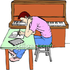 Teen Guy Studying Clipart