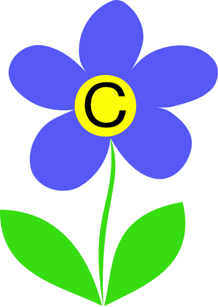 Blue Flower Letter C Clip Art At Clker Com   Vector Clip Art Online    