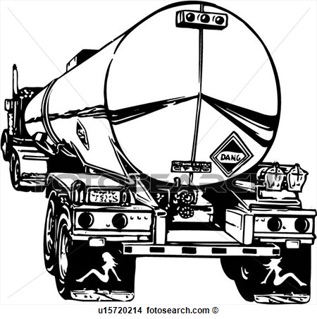 Illustration Lineart Tanker Truck Oil Gas Petroleum View Large