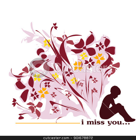 Miss You Clip Art I Miss You Stock Vector