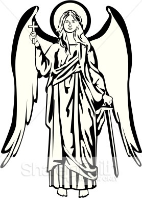 Black And White Angel Picture   Angel Clipart