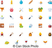 Cooking Icon Set   Set Of The Cooking Related Icons