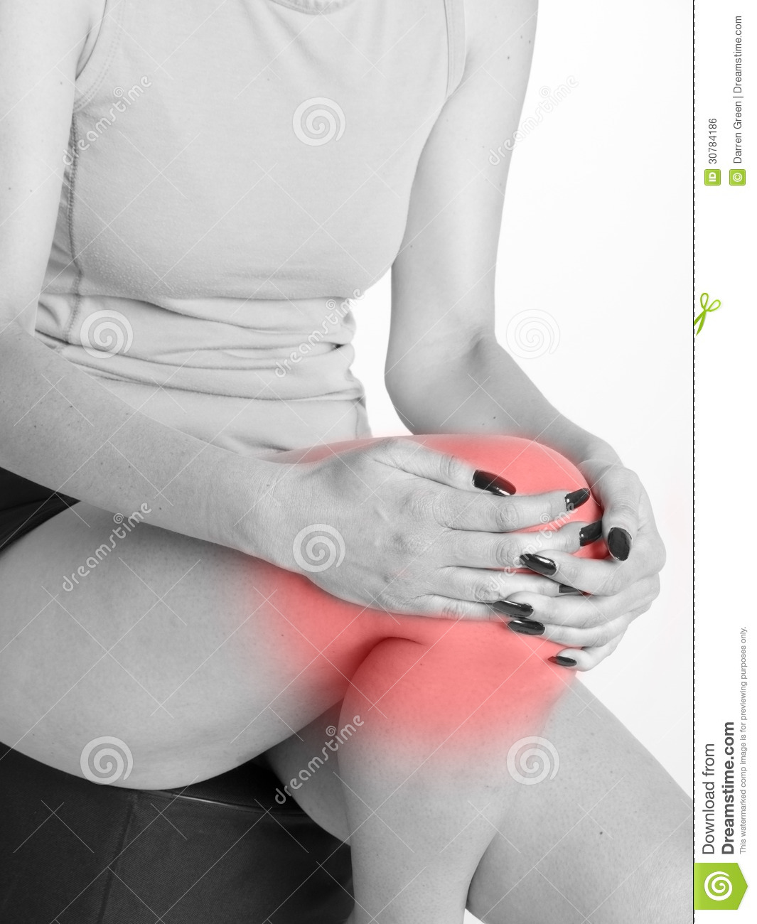 Woman With Knee Joint Pain Royalty Free Stock Image   Image  30784186