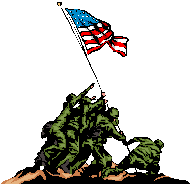 Iwo Jima Famous Wwii Flag Raising Public Domain Clipart 1 380md Gif