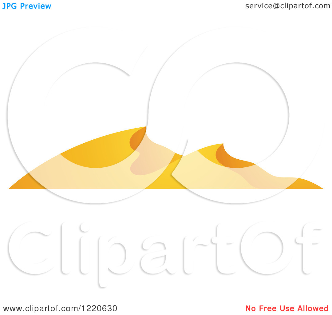 Clipart Of Desert Sand Dunes   Royalty Free Vector Illustration By