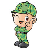 Instructions And Soldiers  Army Character   Royalty Free Clip Art
