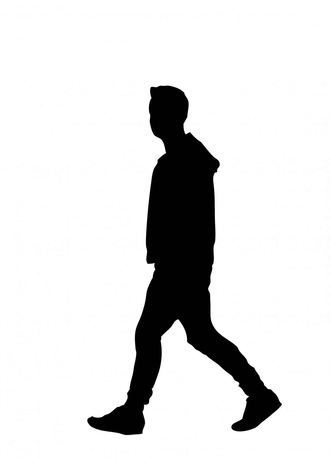 Man Walking Silhouette Clipart Free Stock Photo Hd   Public Domain