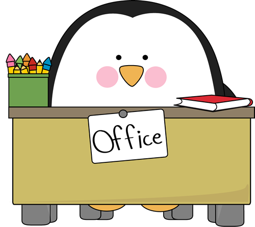 Office Penguin Clip Art Image   Penguin Sitting Behind An Office Desk