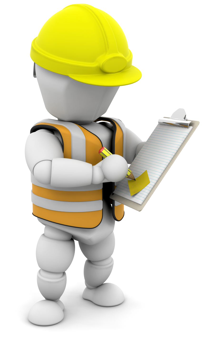 Clipart Illustration Of A White Character In A Hardhat And Vest