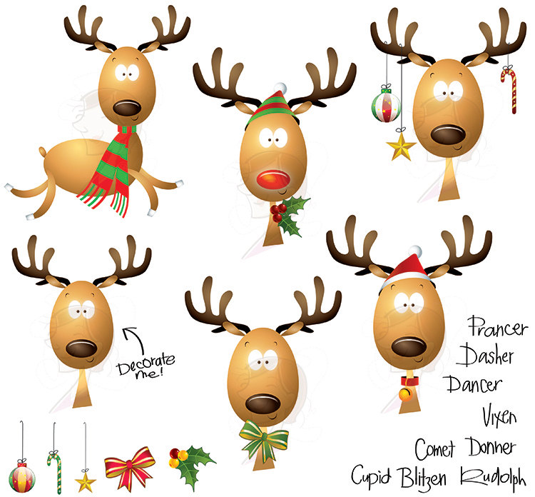 Free Christmas Reindeer Clip Art