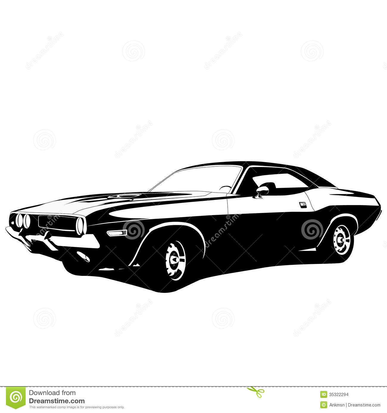 Muscle Car Profile Stock Images   Image  35322294