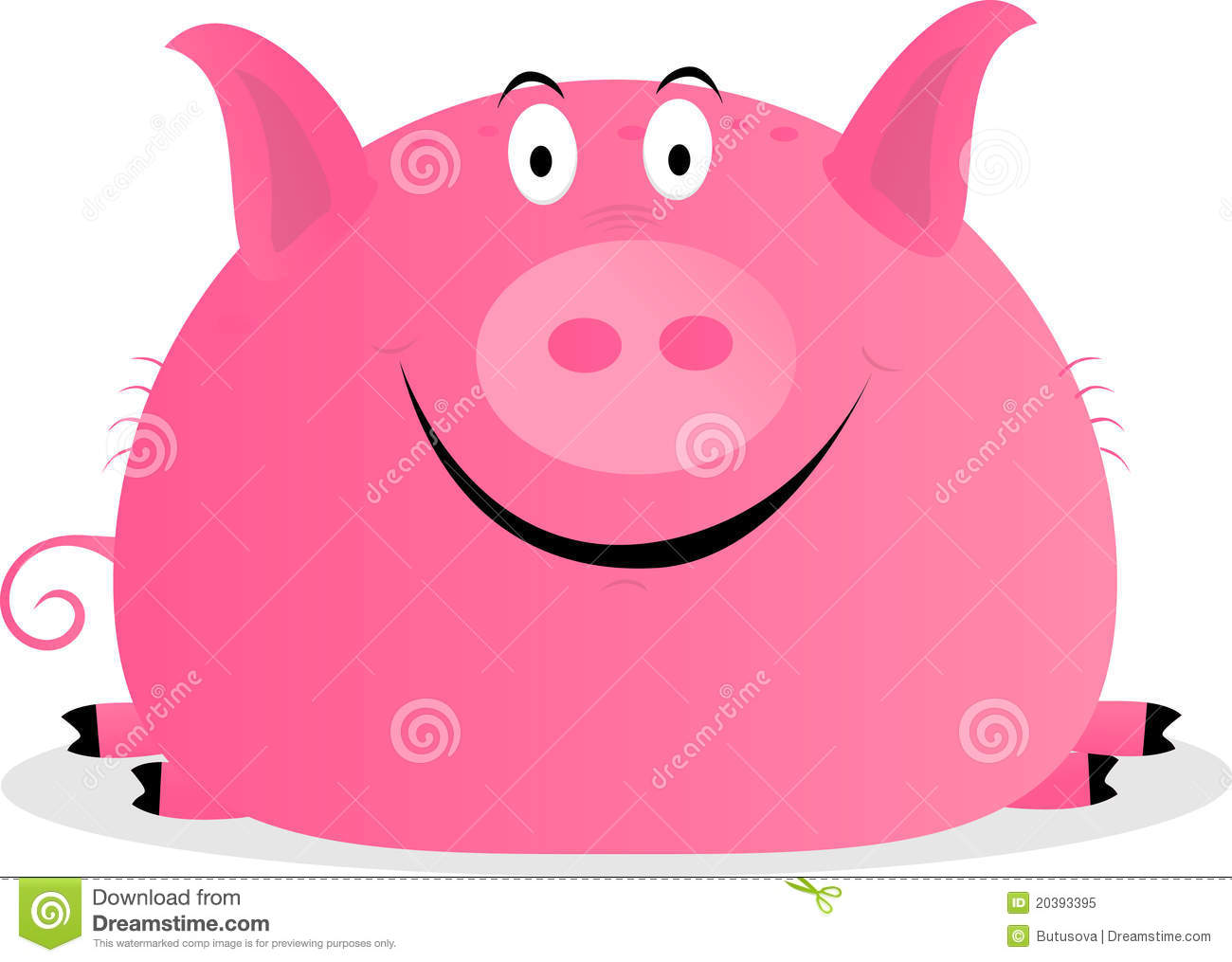 Cute Happy Pig Royalty Free Stock Photo   Image  20393395