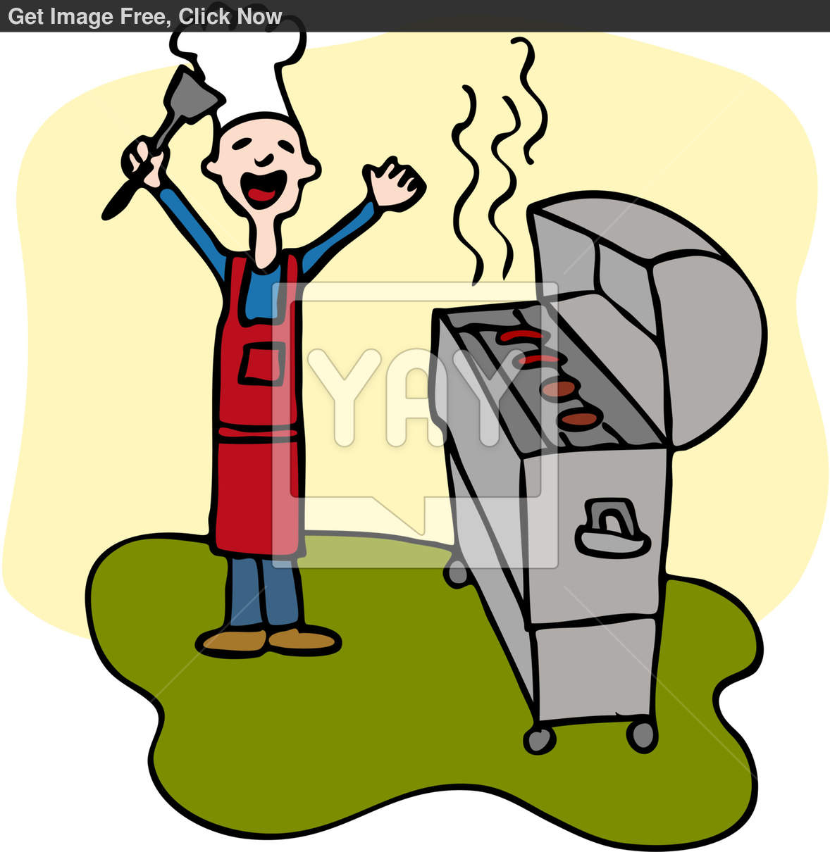Man Cooking Clipart Chef Man Cooking Barbecue
