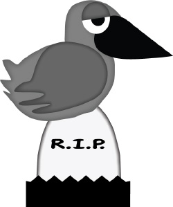 Clip Art Of A Dark Crow Sitting On A Grave Marker In A Spooky    