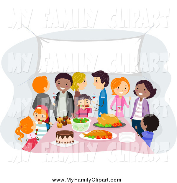 Clip Art Of A Family And Friends Gathering By Bnp Design Studio