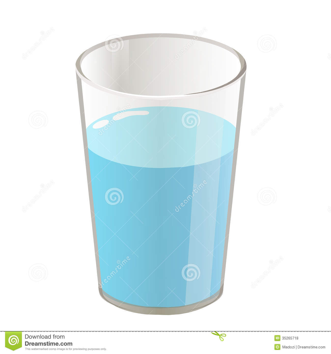 Glass Of Water Clip Art Glass With Water Isolated
